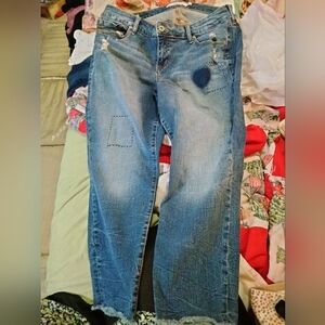 Blue Distressed Women's Jeans